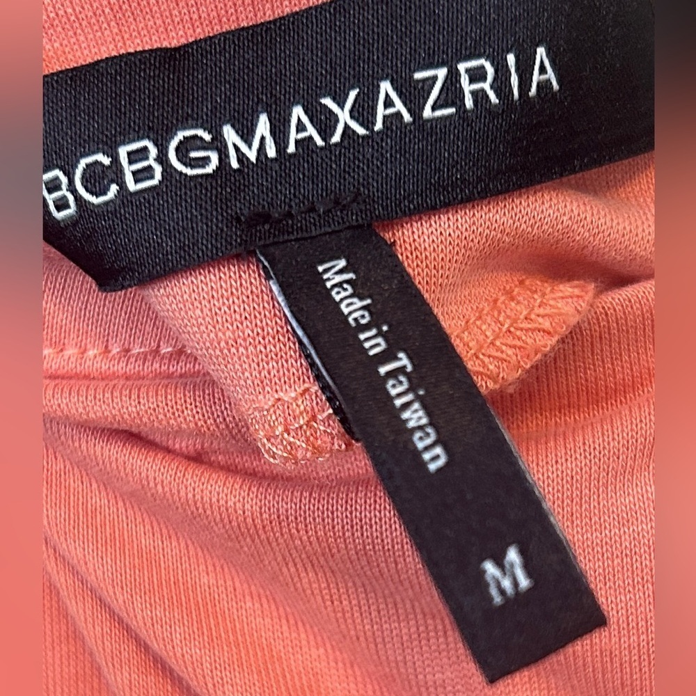 BCBGMAXAZRIA Women's Asymmetric One Shoulder Cocktail Dress coral - Picture 10 of 10